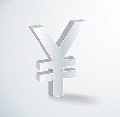 Fototapeta premium Japanese Yen icon symbol vector 