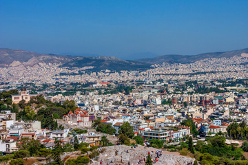 Fototapeta na wymiar View of Athens in Greece