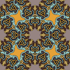 Seamless pattern ethnic style. Vintage decorative texture. Indian, arabic motive.