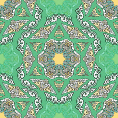 Seamless pattern ethnic style. Vintage decorative texture. Indian, arabic motive.