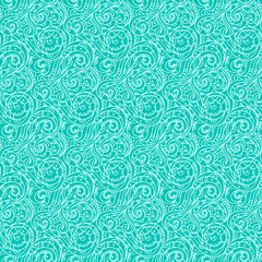Seamless sea vector blue wave line pattern, sea background