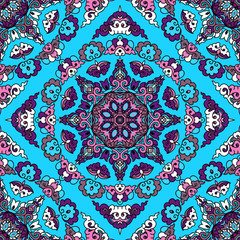 Vector seamless pattern ethnic style background. Vintage decorative texture for wallpapers, backgrounds and page fill. Indian, arabic motive.