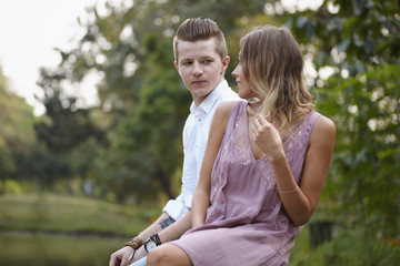 Couple in park