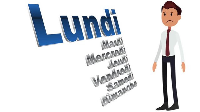 homme d&eacute;but de semaine