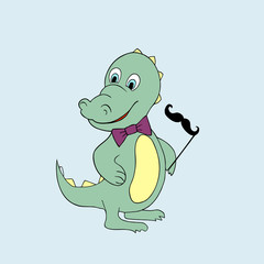 Vector baby dino. Cartoon illustration  © ekaterinakiriy
