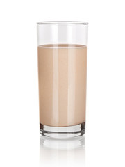 glass of smoothie isolated on white