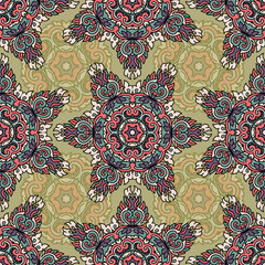 Vector seamless pattern ethnic style background. Vintage decorative texture for wallpapers, backgrounds and page fill. Indian, arabic motive.