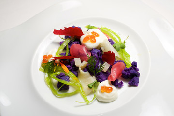 Russian salad close up