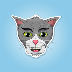 cat head sticker