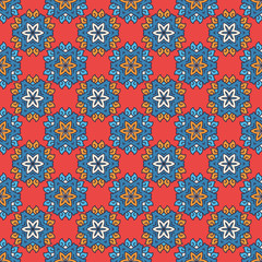 Vector seamless pattern ethnic style background. Vintage decorative texture for wallpapers, backgrounds and page fill. Indian, arabic motive.