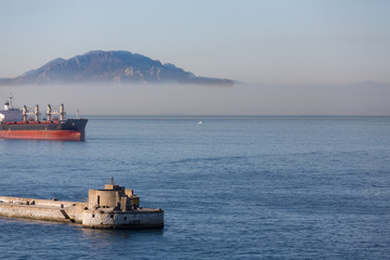 Fog Over Water in Gibralter