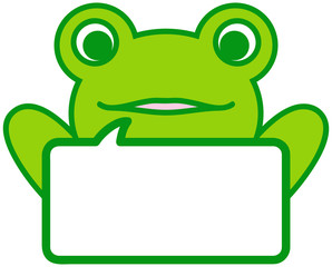 The stuffed toy of the Frog