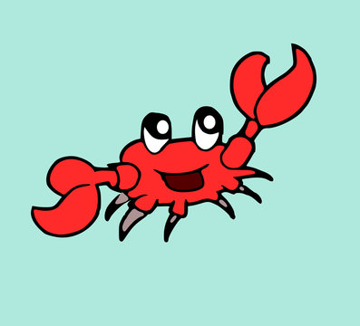 vrolijke rode krab