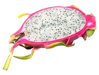 Fresh Ripe Dragon Fruit on A White Background