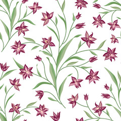 Floral seamless pattern. Flower background. Floral seamless text