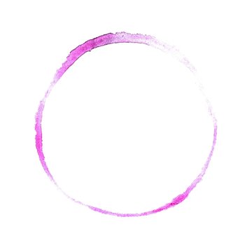 Isoliertes lila Kreis mit Wasserfarbe