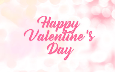"Happy Valentine's Day" TEXT on pink background