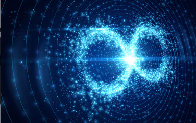 Infinity symbol background. Vector illustration.