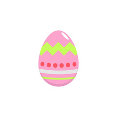 Easter egg flat icon, religion & holiday elements, egg with lines, a colorful solid pattern on a white background, eps 10.