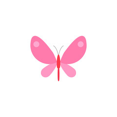 Butterfly flat icon, spring & easter elements, insect sign, a colorful solid pattern on a white background, eps 10.