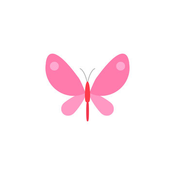 Butterfly flat icon, spring & easter elements, insect sign, a colorful solid pattern on a white background, eps 10.