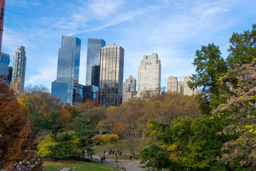 Obraz premium Midtown from Central Park in an Autumn morning