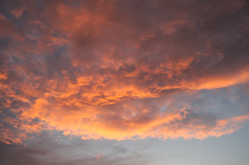Fototapeta premium sky with clouds at sunset