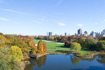 Fototapeta premium Belvedere Castle in Central Park contains the official weather s