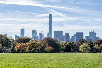 No drill roller blinds Central Park Great lawn located in the heart of Central Park during the fall