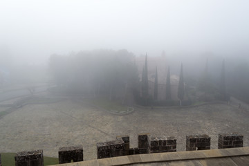 Castle of Xavier on a foggy day (Spain) © rmbarricarte