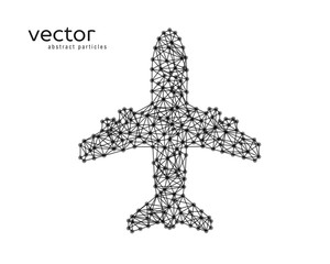 Abstract vector illustration of plane.