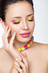 girl with bright make-up
