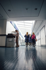 Students In The Corridor