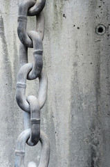 Huge steel chains used in seaport