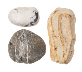 Cacholong,dolomite stone on white background