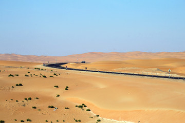 driving across desert