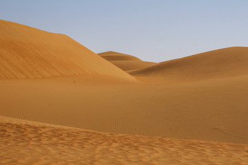 Fototapeta na wymiar empty quarter desert - dunes and flats