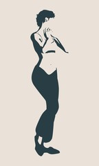 Fototapeta na wymiar Sexy women silhouette. Fashion mannequin. Vector Illustration