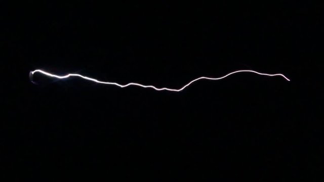 Artificially created spark discharges.
This artificially created by an spark discharge in the air. Is used to observe the phenomenon.

