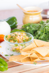 Torrtilla Chips and tomato