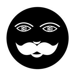 mustache guy face icon
