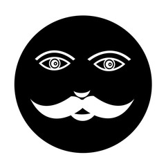 mustache guy face icon