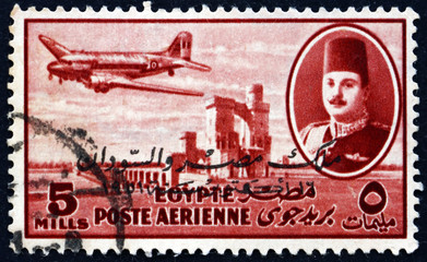 Postage stamp Egypt 1947 Delta Dam