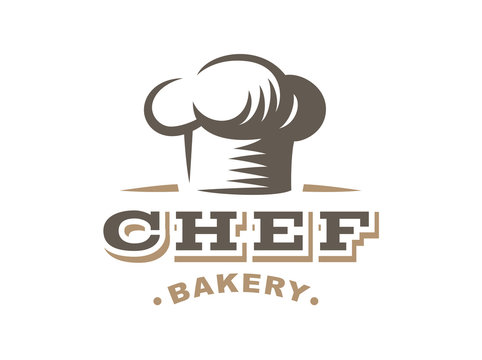 Chef logo - vector illustration. Bakery emblem design on white background