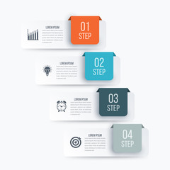 Vector illustration infographics four options