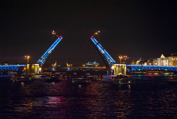 Fototapeta na wymiar Night view of bridge