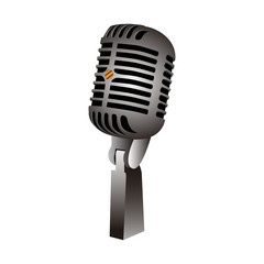 Fototapeta premium Isolated retro microphone