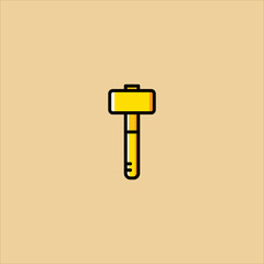 hammer icon flat design