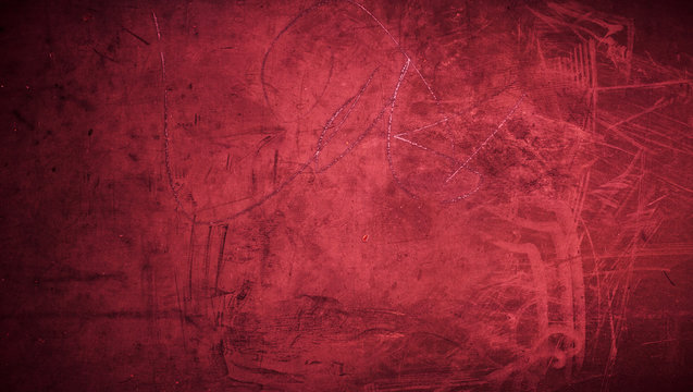 Grunge red background texture - Old Grungy red wall.