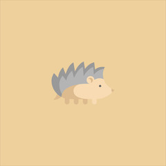 Hedgehog icon flat design